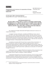 Dichiarazione sul ruolo dell’OSCE nella lotta contro i sequestri di persona e la presa di ostaggi compiuti da gruppi terroristici nel contesto dell’attuazione della risoluzione  2133 (2014) del Consiglio di sicurezza delle Nazioni Unite