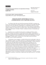 Dichiarazione ministeriale sulla cooperazione con i Partner asia