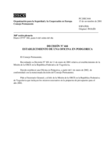 Permanent Council Decision No. 444  (es)