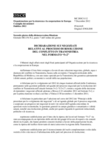Dichiarazione sui negoziati relativi al Processo di risoluzione del conflitto in Transnistria nel formato “5+2”