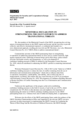 Ministerial Declaration on Strengthening the OSCE’s Efforts to Address Transnational Threats