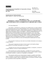 Decisión nr. 5/13 mejorar la huella ecológica de las actividades relacionadas con la energía en la región de la OSCE