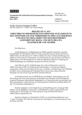 Beschluss Nr. 4/13 über die Verstärkung der Bemühungen der OSZE zur Umsetzung des Aktionsplans zur Verbesserung der Lage der Roma und Sinti im OSZE-Gebiet mit dem besonderen Schwerpunkt Roma- und Sinti-Frauen, -Jugendliche und -Kinder