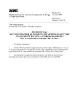 Recommendation to the Ministerial Council to Adopt a Decision on the Periods of Service of the OSCE Secretary General (it)