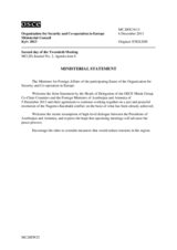  Ministerial Statement