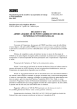 Décision no 8/13 sur les armes légères et de petit calibre et les stocks de munitions conventionnelles
