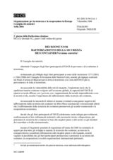 Decision No. 9/04 on Enhancing Container Security (it)