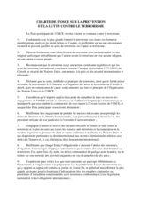 OSCE Charter on Preventing and Combating Terrorism (fr)