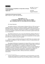 Decisión Nº 7/11 relativa a las cuestiones relevantes para el Foro de Cooperación en materia de Seguridad