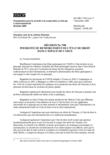 Décision No 7/08 sur la poursuite du renforcement de l’état de droit dans l’espace de l’OSCE