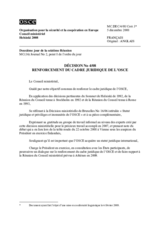 Décision No 4/08 sur le renforcement du cadre juridique de l’OSCE 