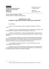 Beschluss Nr. 4/08 über die Stärkung der rechtlichen Grundlage der OSZE