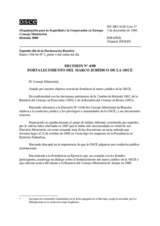 Decisión Nº 4/08 relativa al fortalecimiento del marco jurídico de la OSCE 