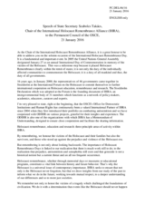 Address by the Chair of the International Holocaust Remembrance Alliance, Ambassador Szabolcs Takács