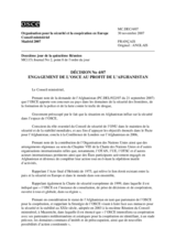 Décision No 4/07 sur l’engagement de l’OSCE avec l’Afghanistan