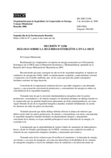Decisión nº 12/06 relativa al diálogo sobre la seguridad energética en la OSCE