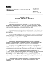 Décision No. 4/06 sur le Conseil supérieur de l’OSCE
