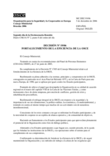 Decisión  No. 19/06 relativa al fortalecimiento de la eficiencia de la OSCE 