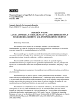 Decisión No. 13/06 relativa a la lucha contra la intolerancia y la discriminación, y al fomento del respeto y el entendimiento mutuos