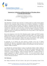Statement by the Delegation of Ukraine on the abduction and illegal detention of Ukrainian citizens by the Russian Federation