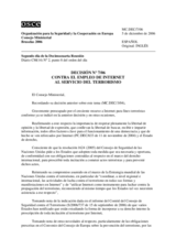 Decisión No. 7/06 relativa a la lucha contra el empleo de internet al servicio del terrorismo