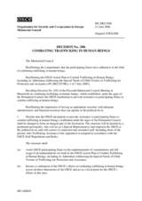 Decision No. 3/06 on the combating trafficking in human beings (including interpretative statements by the Delegation of United States of America and Turkey)