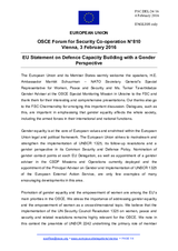 Statement by the Dutch EU Presidency in response to the presentations by H.E. Ambassador M. Schuurman and by Ms. T. Tavartkiladze