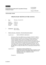 Journal of the 909th Plenary Meeting of the Permanent Council