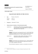 Journal of the 922nd Plenary Meeting of the Permanent Council