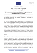 Statement by the Dutch EU Presidency in response to the address by the Deputy Minister for Foreign Affairs of Azerbaijan, H.E. Araz Azimov