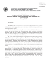 Statement by the Delegation of Armenia in response to the address by the Deputy Minister for Foreign Affairs of Azerbaijan, H.E. Araz Azimov