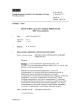 Journal de la 1084ème séance spéciale du Conseil permanent