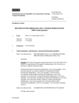 Diario de la 1084ª Sesión extraordinaria del Consejo Permanente 