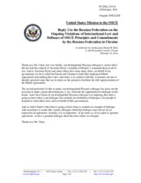 Second statement by the Delegation of the United States of America in response to the statement by the Delegation of the Russian Federation on the situation in Ukraine and the need to implement the Minsk agreements