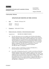 Journal of the 847th Plenary Meeting of the Permanent Council
