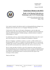 Statement by the Delegation of the United States of America in response to the statement by the Delegation of the Russian Federation
