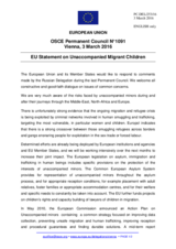 Statement by the Dutch EU Presidency in response to a statement on the rights of migrant children made by the Russian Federation at the 1090th plenary meeting of the Permanent Council