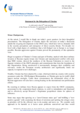 Statement by the Delegation of Ukraine in response to the presentations on European security by Mr. A. Michaelis and by Prof. Dr. J. Voorhoeve