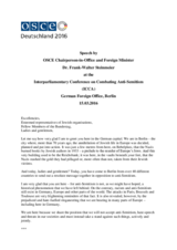 Speech by OSCE Chairperson-in-Office and Federal Foreign Minister Steinmeier