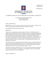 Statement by the Delegation of Norway, also on behalf of Sweden, in response to the report by the OSCE Representative on Freedom of the Media, Ms. Dunja Mijatović
