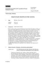 Journal of the 876th Plenary Meeting of the Permanent Council 