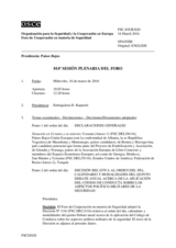 Diario de la 814ª Sesión plenaria del Foro de Cooperación en materia de Seguridad  