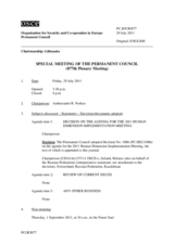 Journal of the 877th Special Plenary Meeting of the Permanent Council 