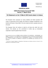Statement by the Dutch EU Presidency on the 13 March 2016 bomb attack in Ankara