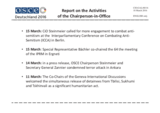 Report on the activities of the Chairperson-in-Office