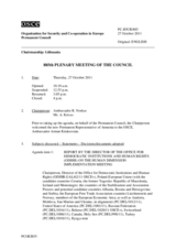 Journal of the 885th Plenary Meeting of the Permanent Council 