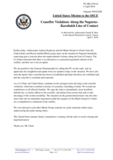 Statement by the Delegation of the United States of America in response to the update by Ambassador Andrzej Kasprzyk and to the address by the Co-Chairmen of the Minsk by the Co-Chairmen of the Minsk Group