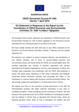 Statement by the Dutch EU Presidency in response to the report by the Co-ordinator of OSCE Economic and Environmental Activities, Dr. Halil Yurdakul Yigitgüden