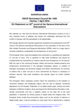 Statement by the Dutch EU Presidency on the Thirty-fifth round of the Geneva International Discussions, held on 22 and 23 March 2016