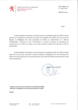 Response by the Delegation of Luxembourg to the Questionnaire on the Code of Conduct on Politico-Military Aspects of Security